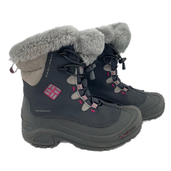 Columbia Gray-Pink Synthetic Winter & Rain Boots | Size 5 - Picture 1 of 8
